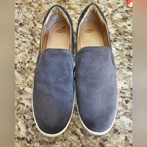 UGG Grey Suede Slip On Loafers Sneakers Women's Size 11